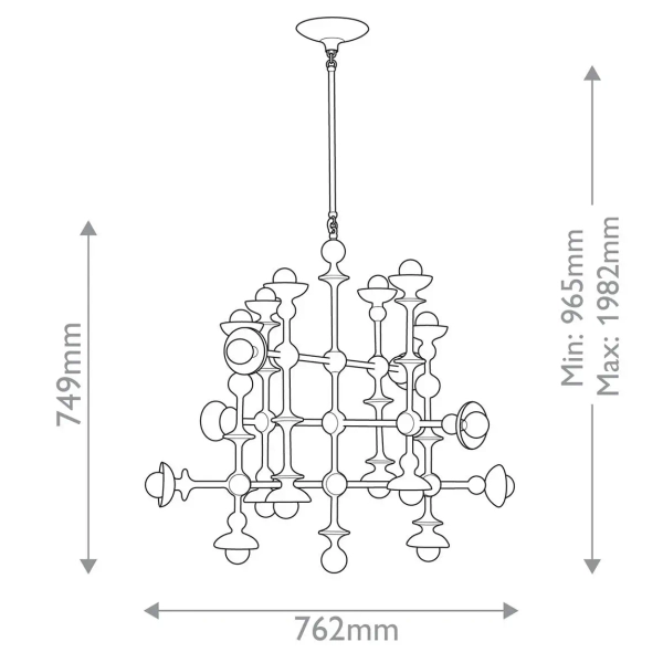 Wisząca lampa nad stół Cadence QN-CADENCE18-WHT do jadalni biały