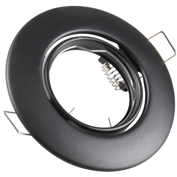 Ruchoma lampa sufitowa OPIN 306418 podtynkowa okrągła czarna