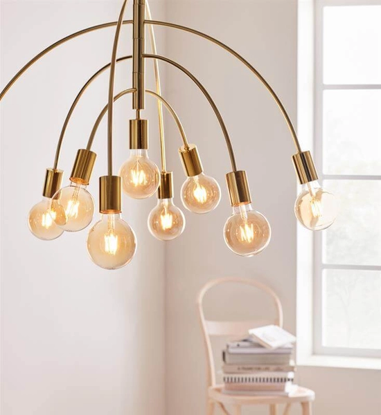 Nowoczesna lampa wisząca Lavello złota nad stół do jadalni