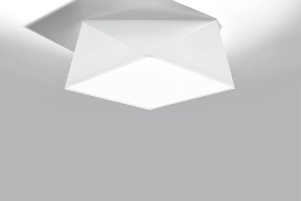 LAMPA sufitowa SL.0689 geometryczna OPRAWA natynkowa biała