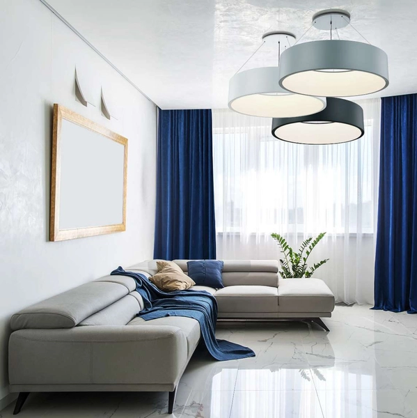 LAMPA wisząca MALAGA LP-622/1P WH Light Prestige metalowa OPRAWA zwis LED 24W 3000K okrągły biały