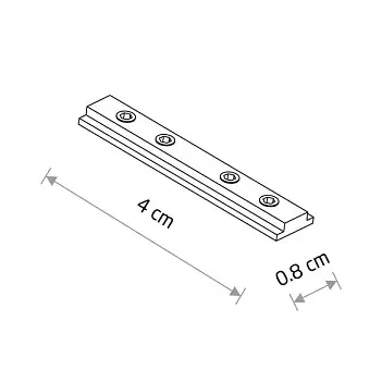Machaniczny łącznik do szyn 1-obwodowych 11726 czarny