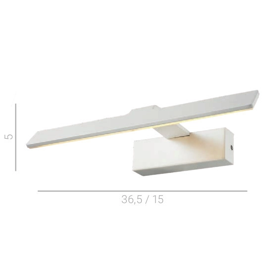 Kinkiet LAMPA ścienna CORTO MB1040M Italux metalowa OPRAWA galeryjka LED 12W 3000K listwa nad obraz biała