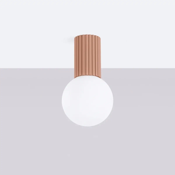 Kulista lampa sufitowa HALO SL.1733 kula szklana biała mocca