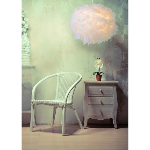 Lampa wisząca GOOSY 71367/50/31 Lucide pióra puch zwis biała