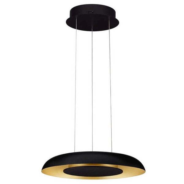 Regulowana lampa wisząca okrąg CAPINOTA LE44797 LED 24W 2700-4000K czarny złoty