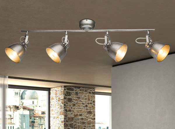 Lampa sufitowa HERNAN 54651-4 metalowa listwy reflektorki srebrne