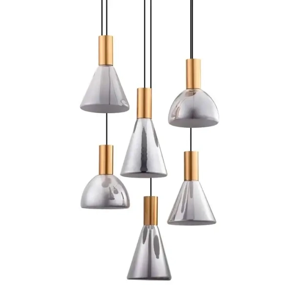 Minimalistyczny żyrandol SARDUNO LE45139 LED 41W 3000K szara złota