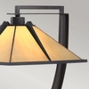 Stołowa lampka Pomeroy QZ-POMEROY-TL Quoizel witraż szklana brązowy beżowy