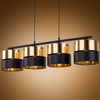 Wisząca lampa nad stół Hilton 4342 TK Lighting z abażurem czarna złota