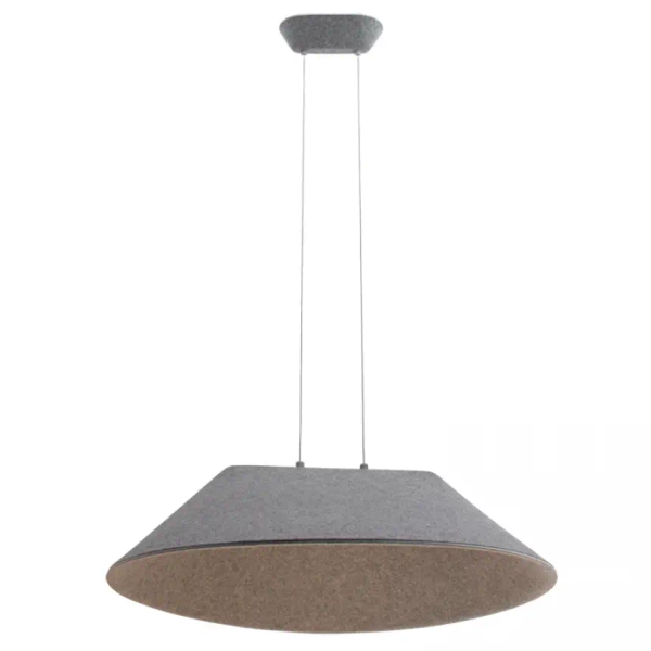 Nieregularna wisząca lampa 23173 LED 12W 3000K panele akustyczne szary