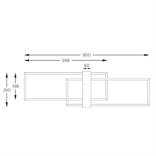Sufitowa Lampa LED Minar C230624202 30W 3000K do salonu drewniana czarna