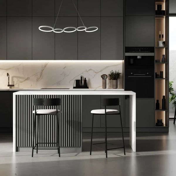 Okrągły żyrandol OLYMPIA ML1176 LED 50W 4000K nad stół biały