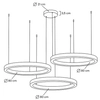 Potrójna lampa wisząca Ring MSE0000808080 LED 150W 3000K ring złota