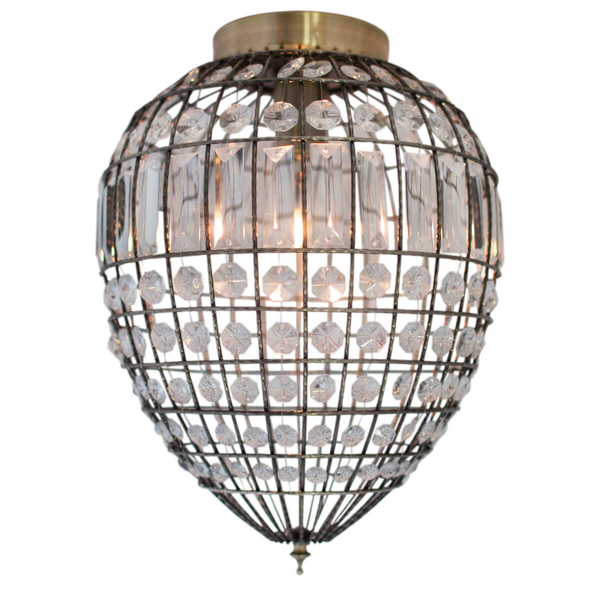 Glamour lampa sufitowa Amadeus z kryształkami do salonu