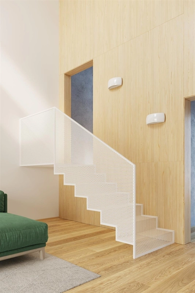 Ceramiczna lampa ścienna SL.1025 półokrągła do salonu biała