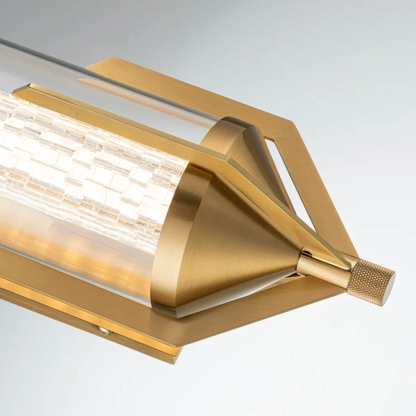 Szklany kinkiet łazienkowy Espada QN-ESPADA-2W-BG LED 23W 3000K IP44 złoty