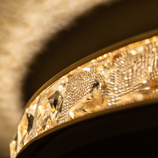Natynkowa Lampa glamour Muriel MX4996-1-3GWD LED 3000K 34W biały złoty