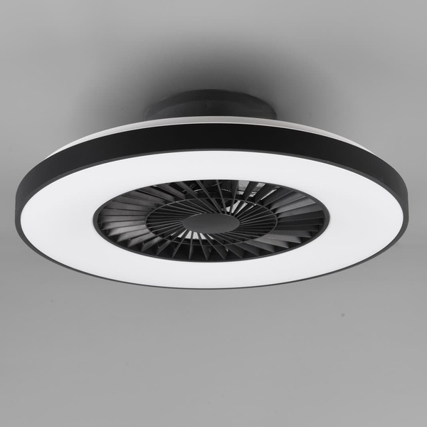 Okrągły lampowentylator sufitowy HALMSTAD R62672132 RL Light LED 40W 3000-6500K czarny