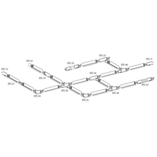 Regulowana LAMPA sufitowa FUSSA 7678 Shilo metalowa OPRAWA do systemu szynowego 3-fazowego czarna