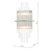 Lampa ścienna salonowa Lukas LUK0950 Dar Lighting glamour chrom