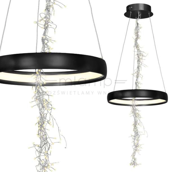 LAMPA wisząca SPARK ML274 Milagro okrągła OPRAWA zwis LED 35W 3000K circle czarny