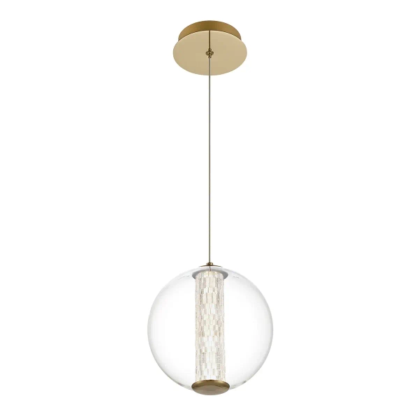 Wisząca lampa Atomo QN-ATOMO-1P-BG LED 9W 3000K szklana kula złoty