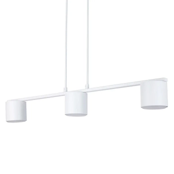 Potrójna zwisająca lampa Mila 3 41350 do jadalni metalowa biała