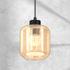 Lampa wisząca szklana Sombra MLP8370 bursztynowa czarna