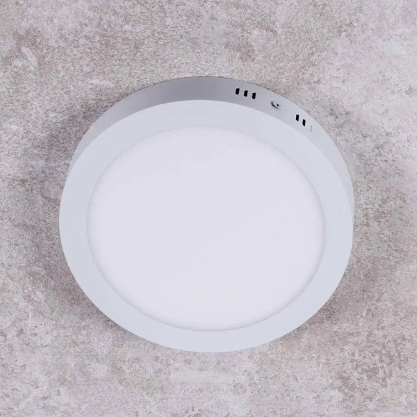 Plafon sufitowy SOLID PMO24NW LED 24W metalowy do salonu okrągły biały