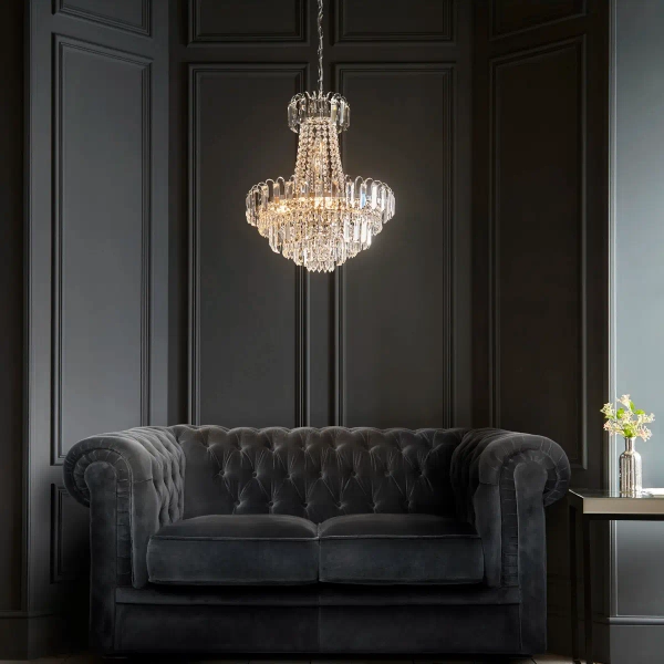 Żyrandol glamour Amadis 96826-CH kryształowy przezroczysty chrom