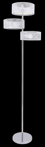 Podłogowa lampa abażurowa DRS8006/3F WH NET chrom