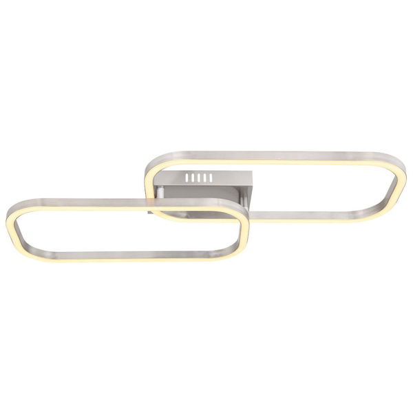 Nowoczesna LAMPA sufitowa SILLA 67262D Globo metalowe ramki LED 16W 3000K do salonu nikiel