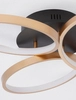 Nowoczesna lampa sufitowa Croix rings LED 28W 3000K złota czarna