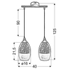 Lampa wisząca CELIA 32-51578 szklana zwis sufitowa krople łezki chrom