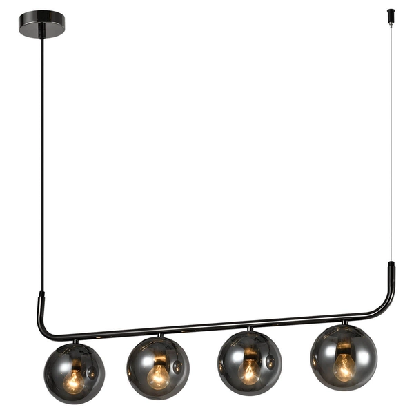 Kulista lampa wisząca Alisa LP-005/4L grafit Light Prestige kule grafit przydymiony
