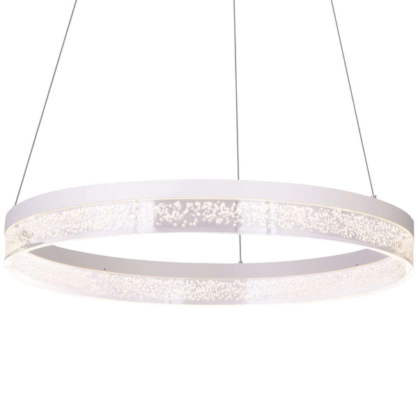 LAMPA wisząca SMITTY 68225-36 Globo okrągła OPRAWA metalowa LED 36W 4000K ring pierścień biały