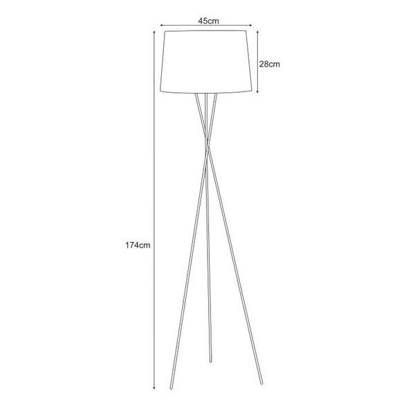 Podłogowa lampa Remi K-4363 stojąca do salonu biała