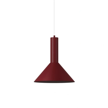 Wisząca lampa burgundowa 1xE27 VITRUM stożek do jadalni 41596