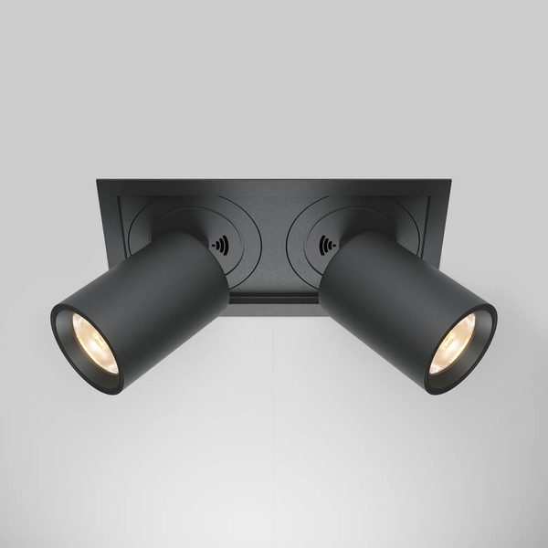 Podwójna lampa nasufitowa Hidden DL095-02-10W3K-B LED 20W 3000K czarna