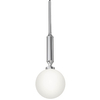 Nowoczesna lampa do biura Ero I szklana kula biała chrom