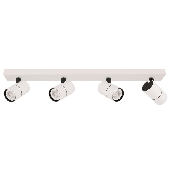 Plafon LAMPA sufitowa LACONI SPL-2813-4B-WH Italux metalowa OPRAWA regulowane reflektorki na listwie białe czarne
