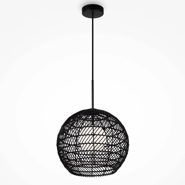 Zwieszana lampa boho Cane MOD204PL-01B1 Maytoni kulista czarny