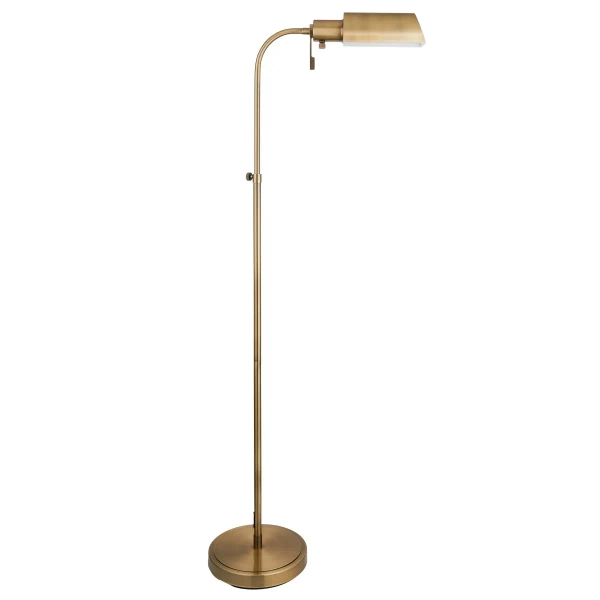 Stojąca lampa regulowana Pharmacy 114205 metalowa mosiądz
