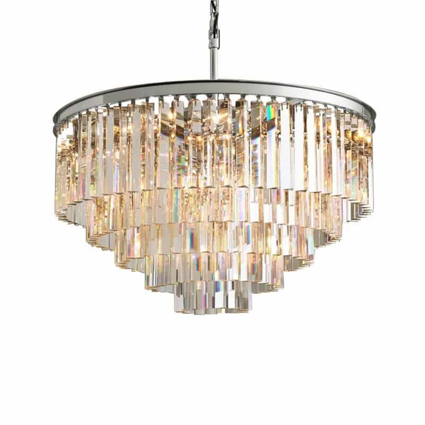 Pałacowa lampa wisząca CGHEREFALLXLCRYSTAL łańcuch stal