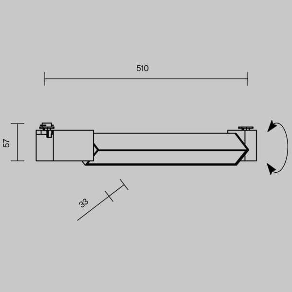 Szynowa lampa do jadalni Basis TR104-1-24W3K-B-DE LED 24W 3000K 1-fazowa czarna