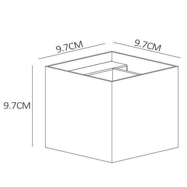 Kwadratowa lampa ścienna XIO 09217/04/02 Lucide kostka złota