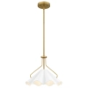 Lampa wisząca nad stół Mejia QZ-MEJIA-1P-S-AB  mosiądz biały