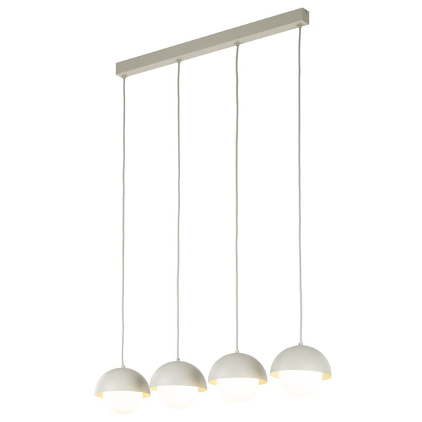 Wisząca lampa na listwie Bono 10213 bubbles do jadalni beżowa biała