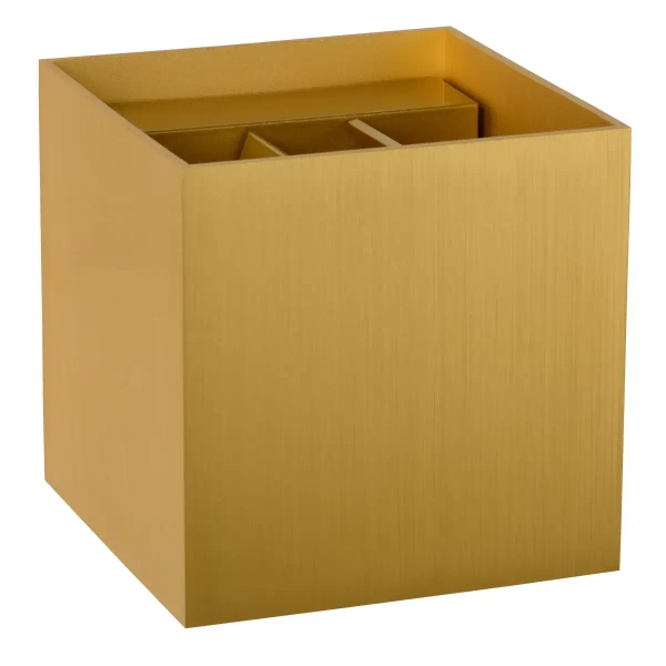 Kwadratowa lampa ścienna XIO 09217/04/02 Lucide kostka złota